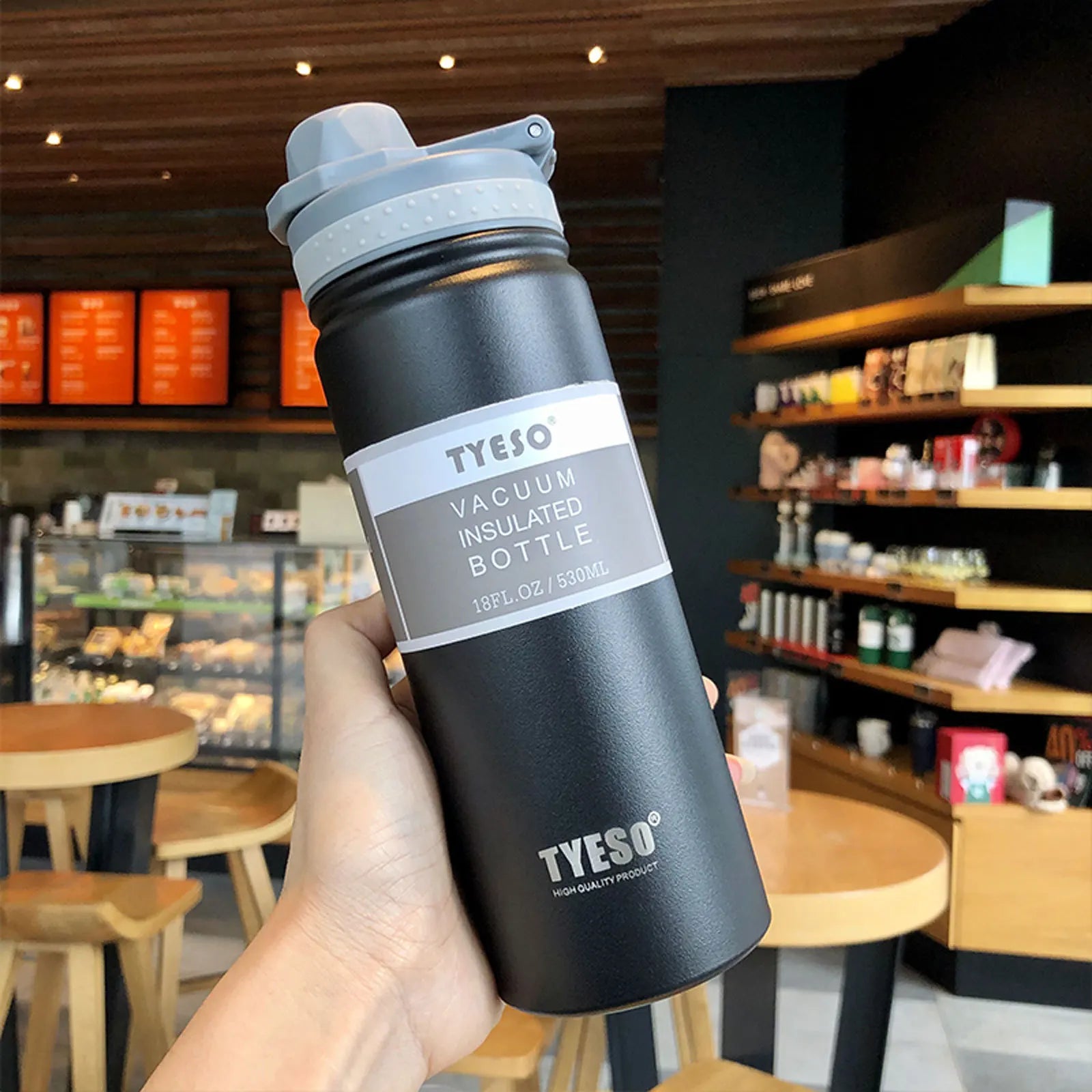 Tyeso 530/750ML Stainless Steel Thermos Bottle - Portable Outdoor Hot & Cold Cup