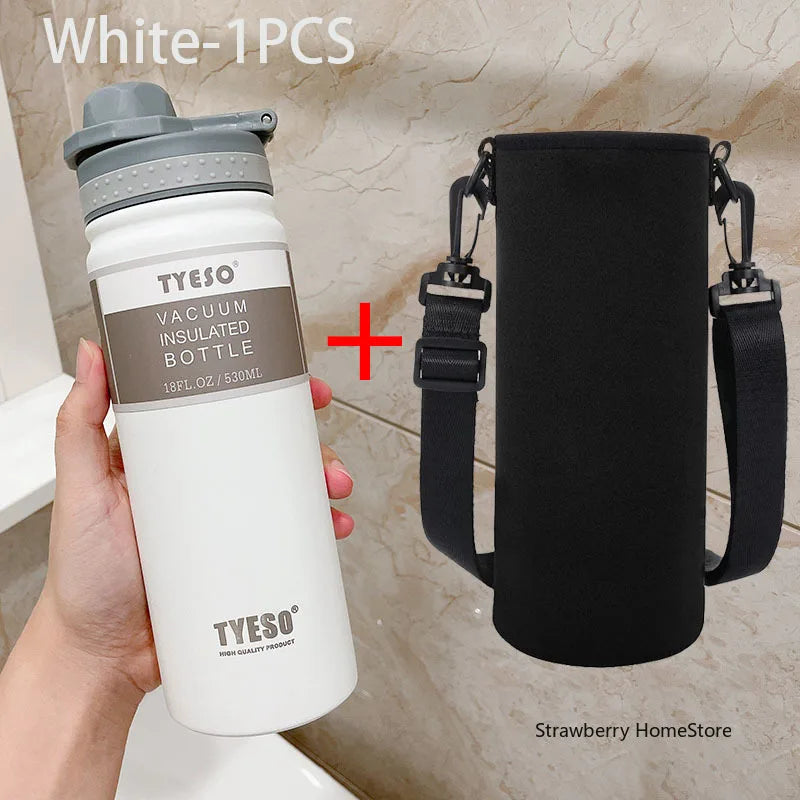 Tyeso 530/750ML Stainless Steel Thermos Bottle - Portable Outdoor Hot & Cold Cup