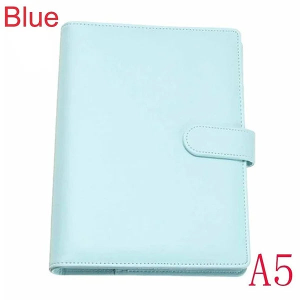 Vintage Refillable Leather Notebook–Ring Binder File Folder for Office & Notes
