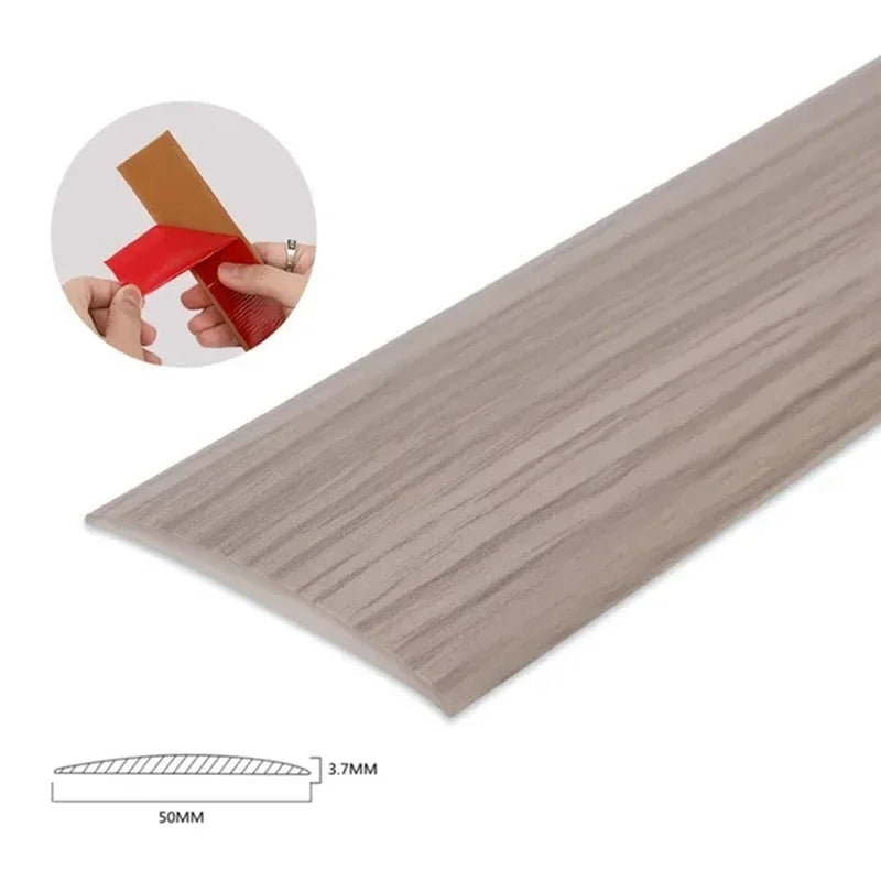 "5cm PVC Wood Floor Transition Strip - Self-Adhesive Edge & Seam Flat Buckle"