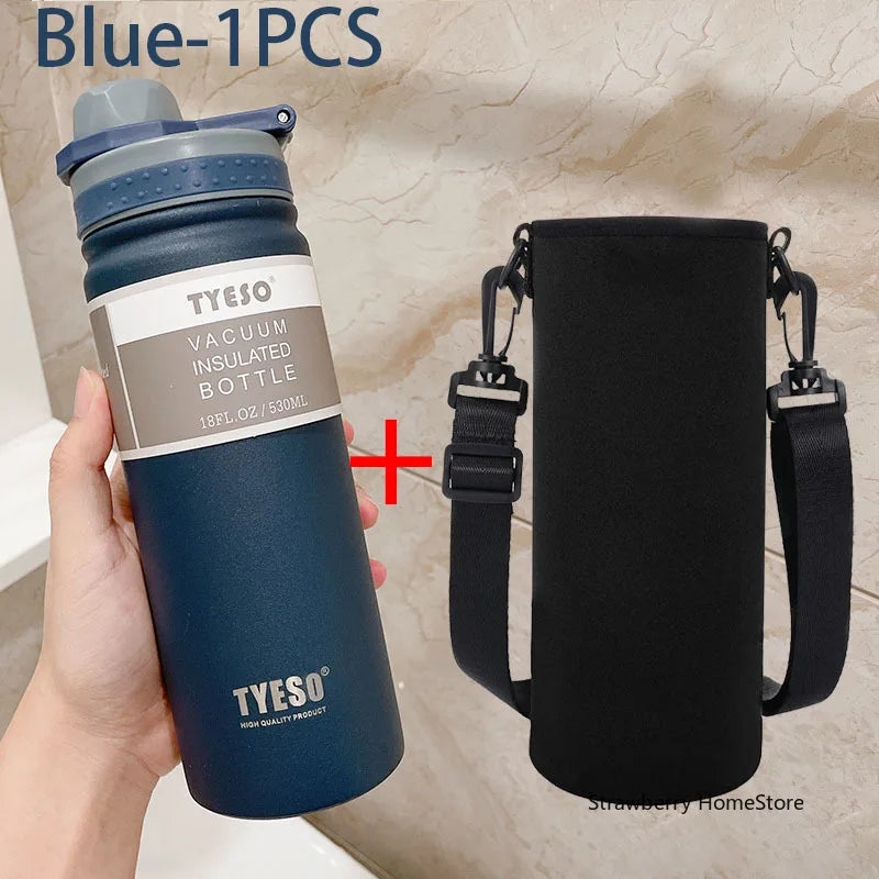 Tyeso 530/750ML Stainless Steel Thermos Bottle - Portable Outdoor Hot & Cold Cup
