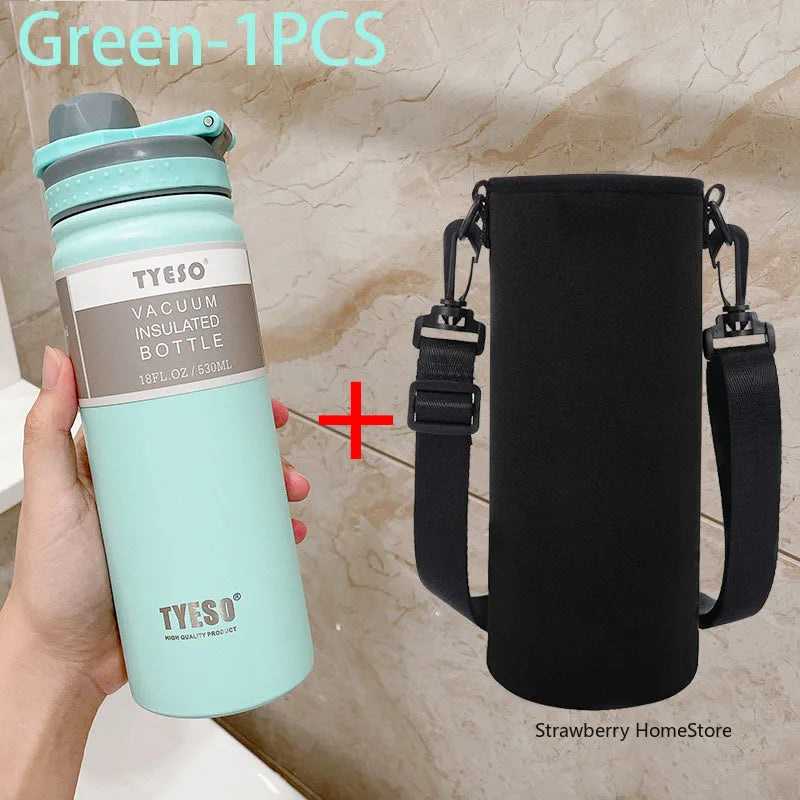 Tyeso 530/750ML Stainless Steel Thermos Bottle - Portable Outdoor Hot & Cold Cup