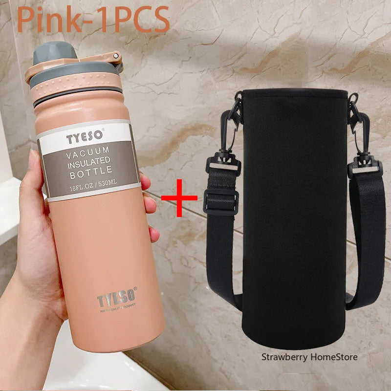 Tyeso 530/750ML Stainless Steel Thermos Bottle - Portable Outdoor Hot & Cold Cup