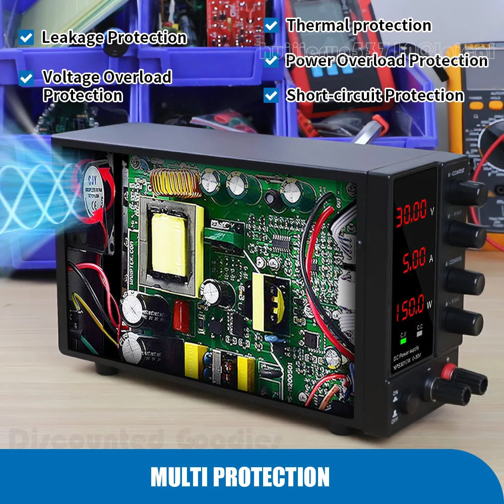 Adjustable Lab Bench Power Supply 30V 6A Switching DC Digital Precision Variable