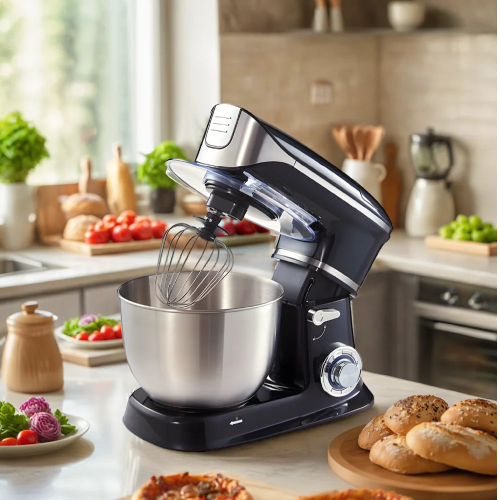 6 Speed 7L 1300W Multifunctional Household Tilt-Head Stand Mixer