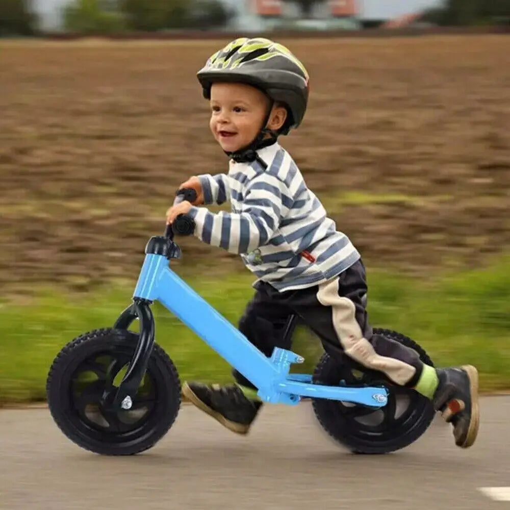 12" Kids Balance Bike with Foam Wheels – No Pedals, Outdoor Baby Training Toy