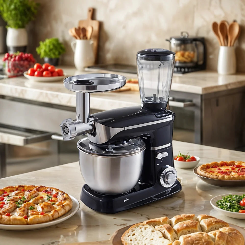 6 Speed 7L 1300W Multifunctional Household Tilt-Head Stand Mixer