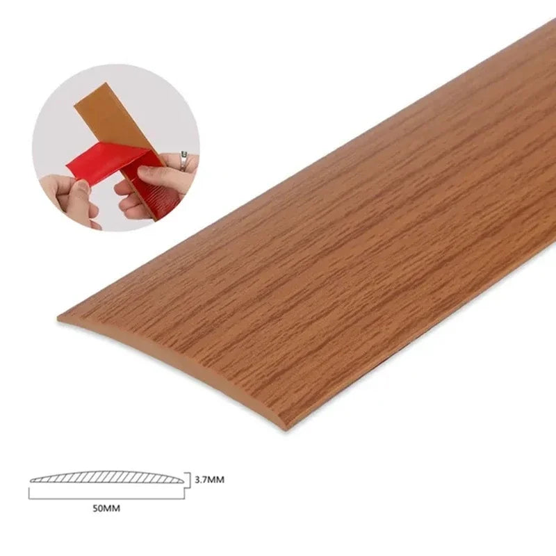 "5cm PVC Wood Floor Transition Strip - Self-Adhesive Edge & Seam Flat Buckle"