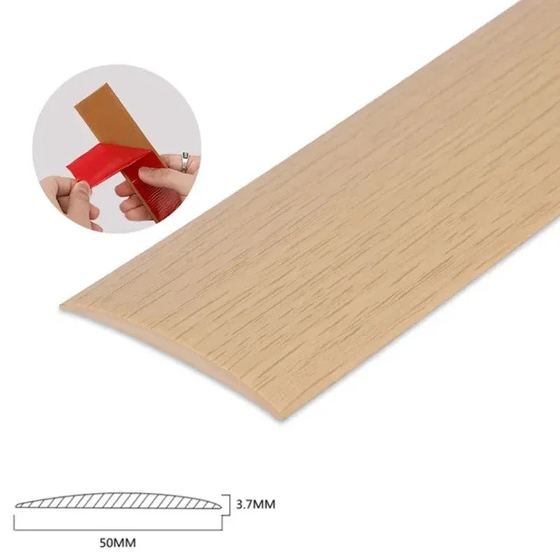 "5cm PVC Wood Floor Transition Strip - Self-Adhesive Edge & Seam Flat Buckle"