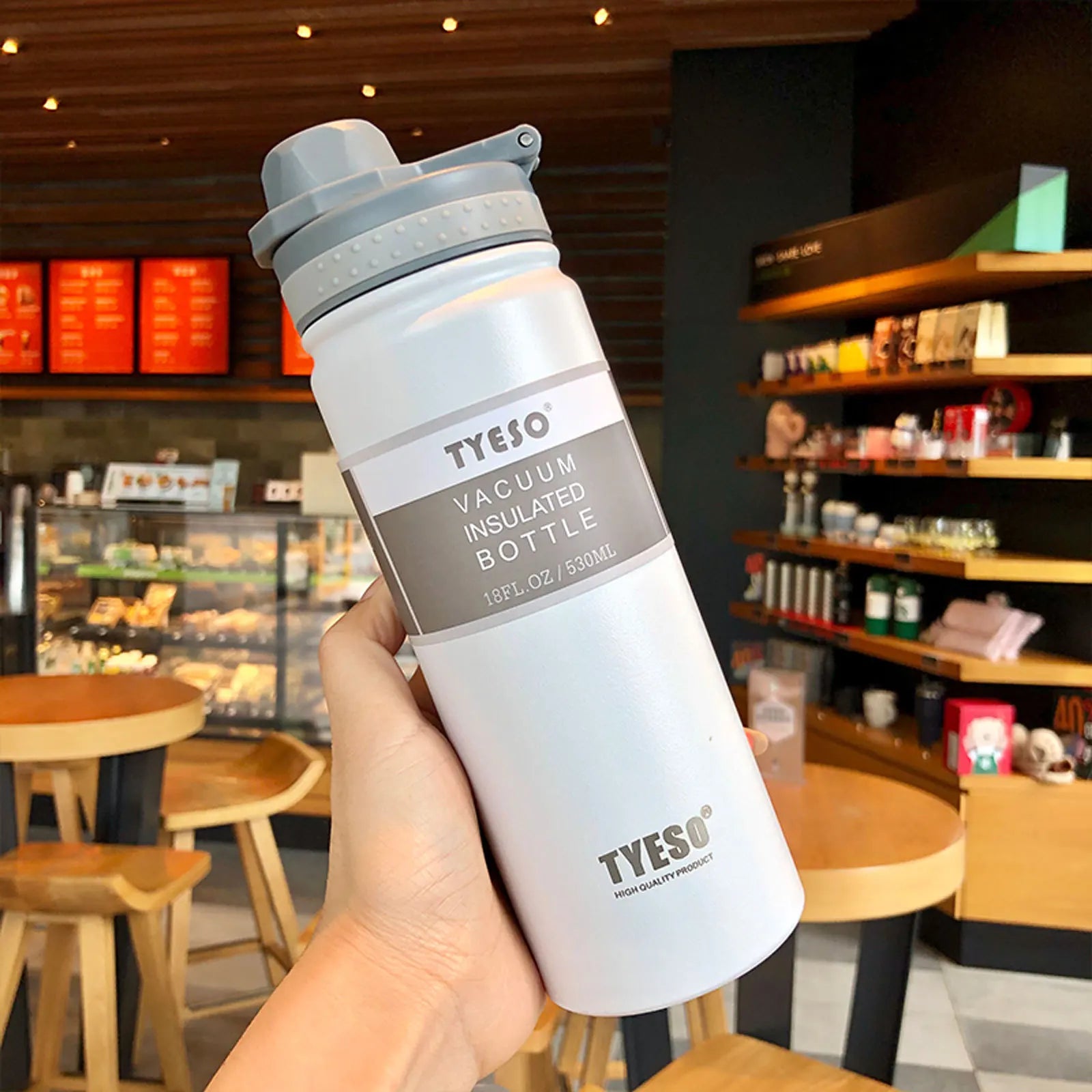 Tyeso 530/750ML Stainless Steel Thermos Bottle - Portable Outdoor Hot & Cold Cup