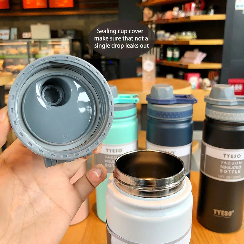 Tyeso 530/750ML Stainless Steel Thermos Bottle - Portable Outdoor Hot & Cold Cup