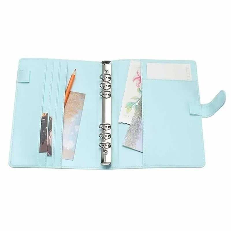 Vintage Refillable Leather Notebook–Ring Binder File Folder for Office & Notes