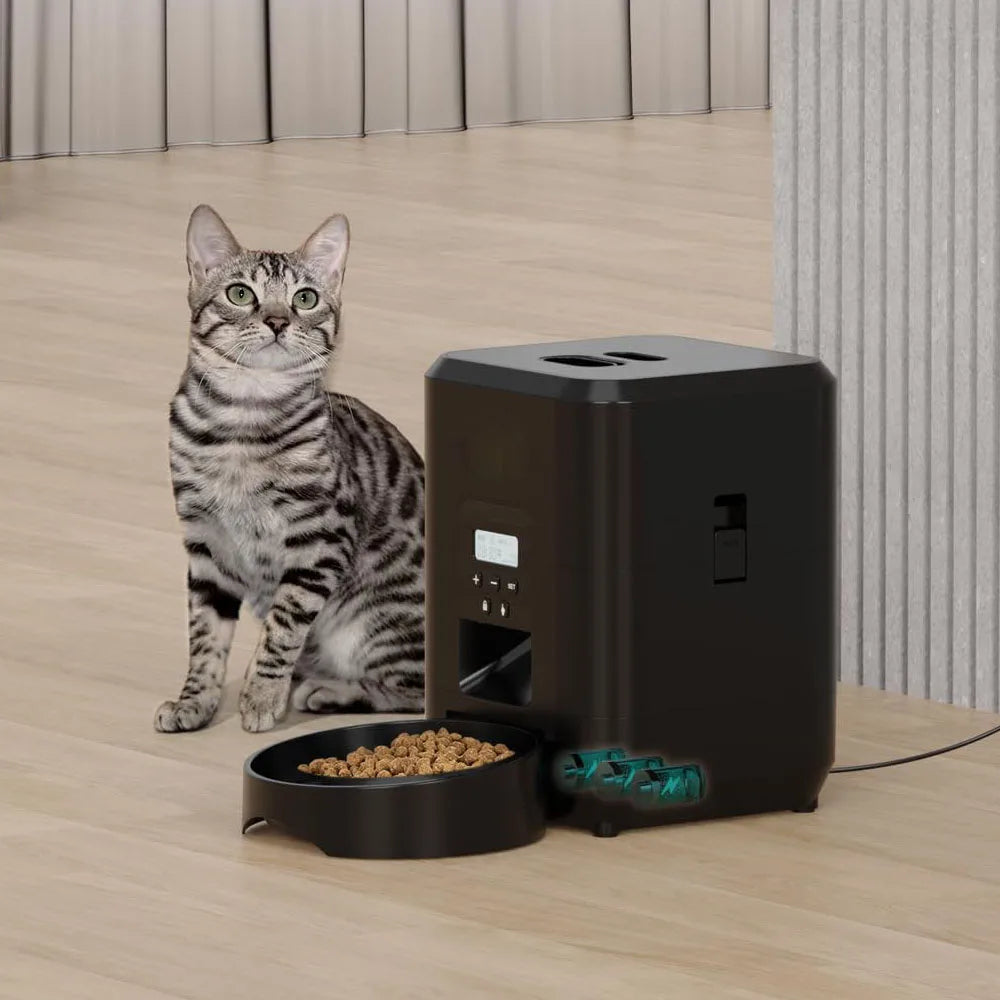 Smart Automatic Pet Feeder – Timed Cat & Dog Food Dispenser with Slow Feed Bowl