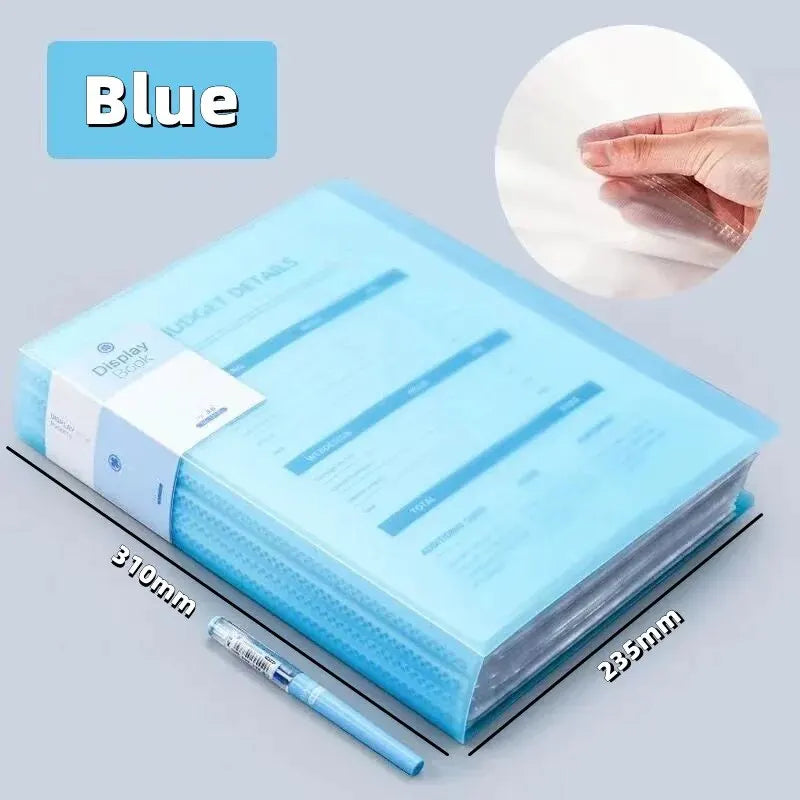 A4 Large Capacity Transparent Folder – Multi-Layer Clear Book for File Storage
