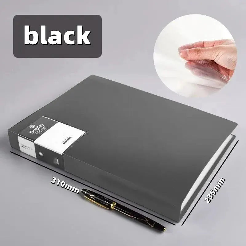 A4 Large Capacity Transparent Folder – Multi-Layer Clear Book for File Storage