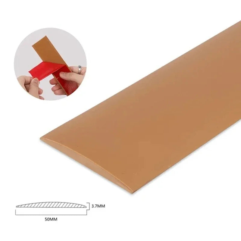 "5cm PVC Wood Floor Transition Strip - Self-Adhesive Edge & Seam Flat Buckle"