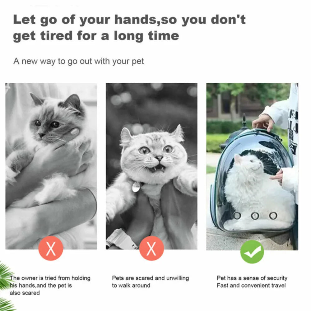 Astronaut Clear Window Breathable Travel Backpack For Cats,Dogs And Pets Carrier