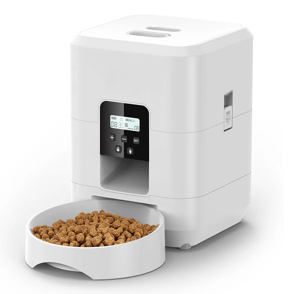 Smart Automatic Pet Feeder – Timed Cat & Dog Food Dispenser with Slow Feed Bowl