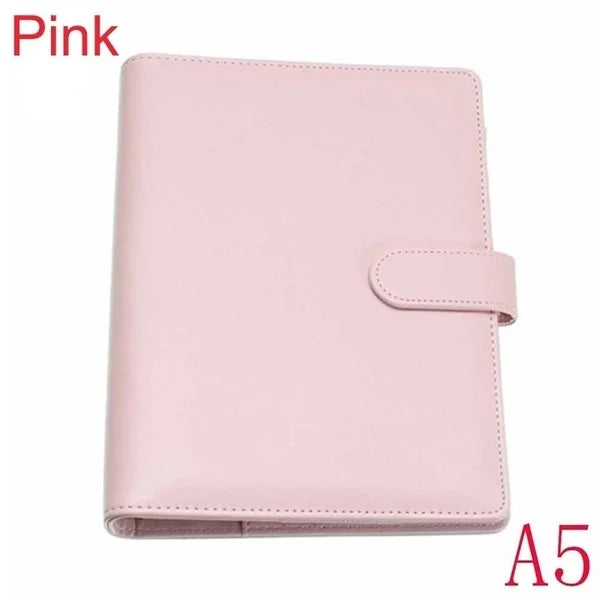 Vintage Refillable Leather Notebook–Ring Binder File Folder for Office & Notes