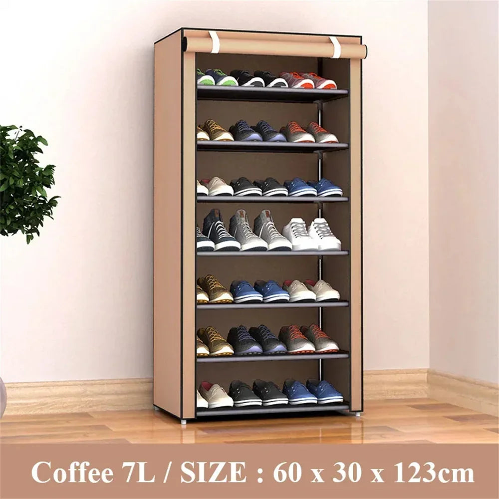 Multilayer Shoe Rack Organizer–Space-Saving Dustproof Shelf for Entryway & Home
