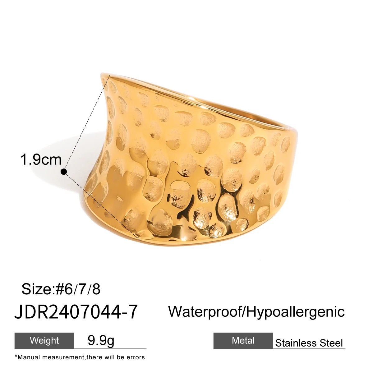 Uworld Fashion Pearl Leaf Adjustable Gold Ring Women's Jewelry Gift For Her