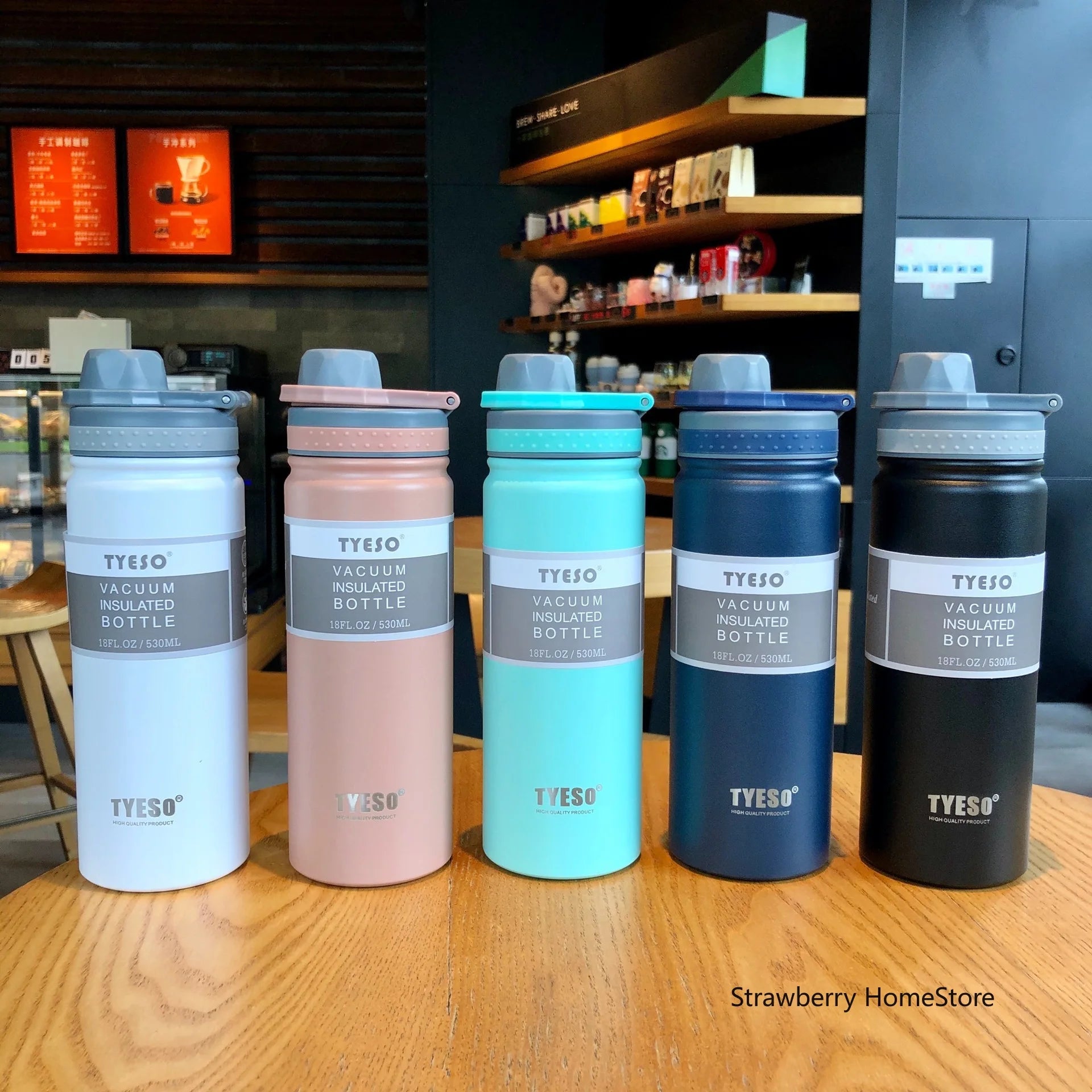 Tyeso 530/750ML Stainless Steel Thermos Bottle - Portable Outdoor Hot & Cold Cup
