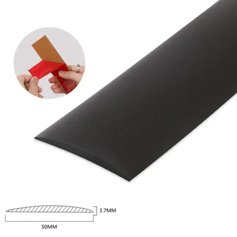 "5cm PVC Wood Floor Transition Strip - Self-Adhesive Edge & Seam Flat Buckle"