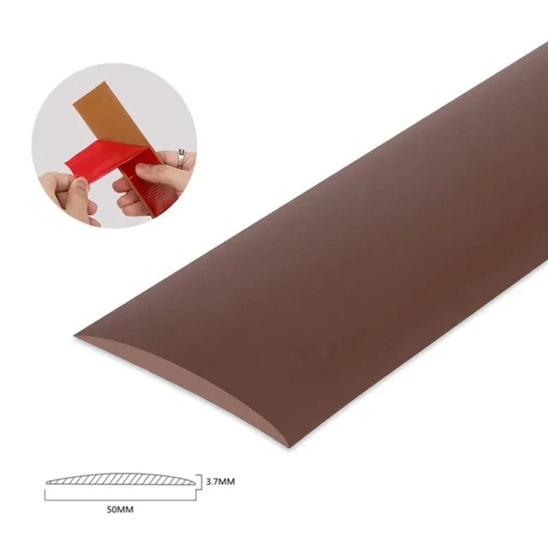 "5cm PVC Wood Floor Transition Strip - Self-Adhesive Edge & Seam Flat Buckle"