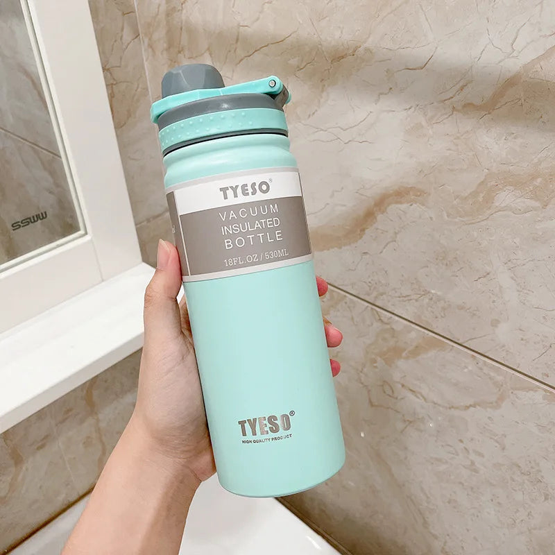 Tyeso 530/750ML Stainless Steel Thermos Bottle - Portable Outdoor Hot & Cold Cup