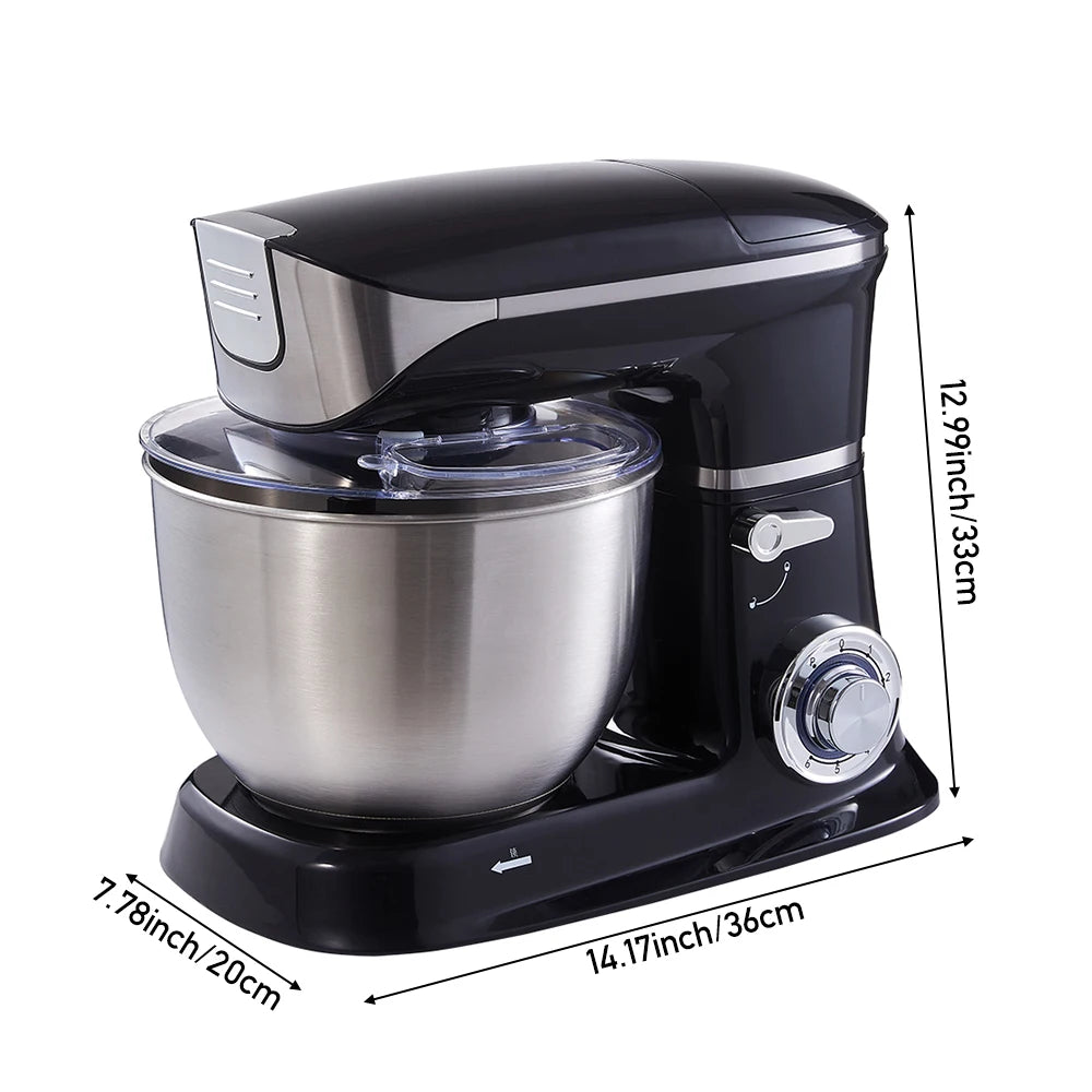 6 Speed 7L 1300W Multifunctional Household Tilt-Head Stand Mixer