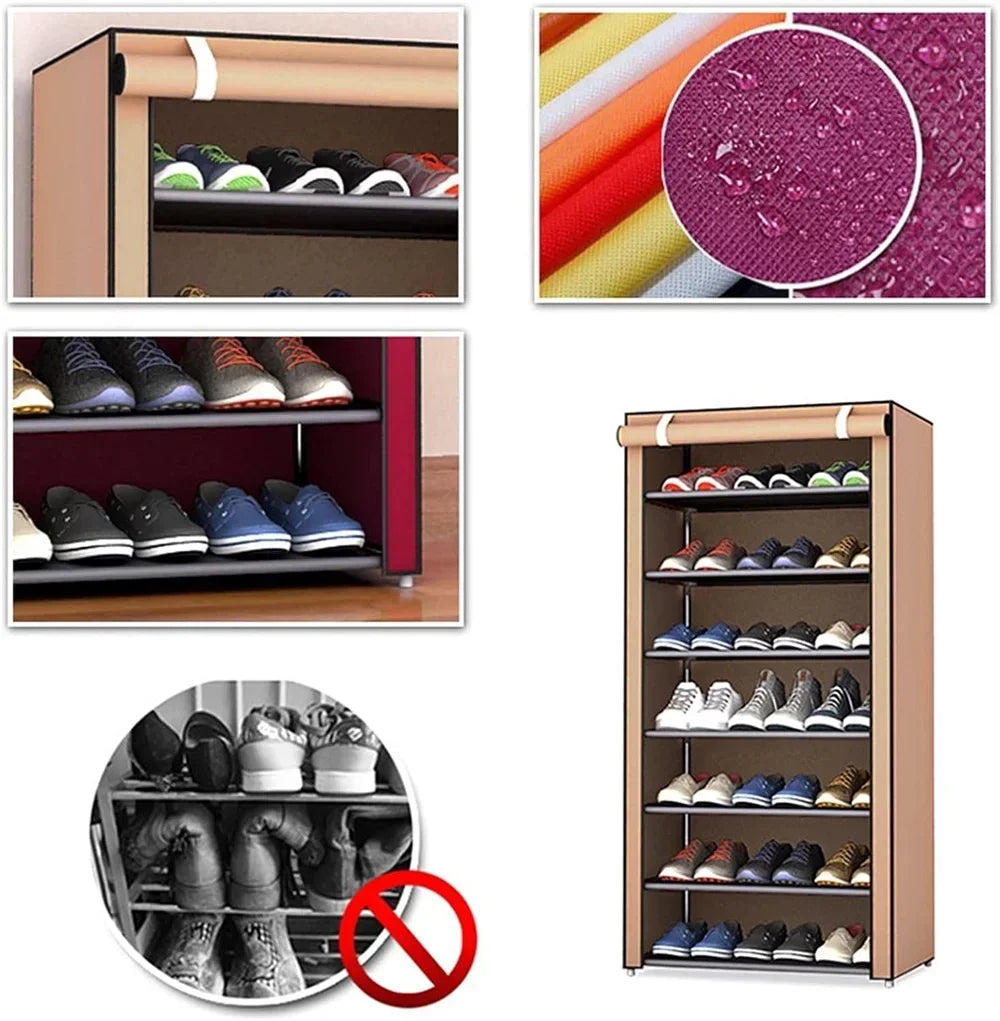 Multilayer Shoe Rack Organizer–Space-Saving Dustproof Shelf for Entryway & Home