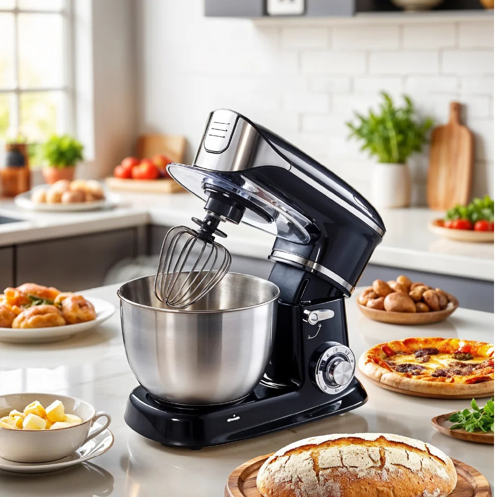 6 Speed 7L 1300W Multifunctional Household Tilt-Head Stand Mixer