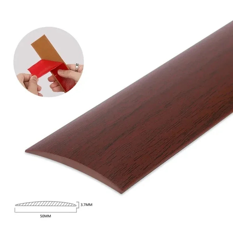 "5cm PVC Wood Floor Transition Strip - Self-Adhesive Edge & Seam Flat Buckle"
