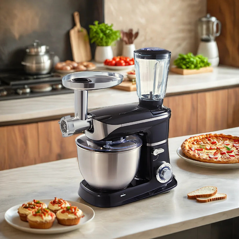 6 Speed 7L 1300W Multifunctional Household Tilt-Head Stand Mixer