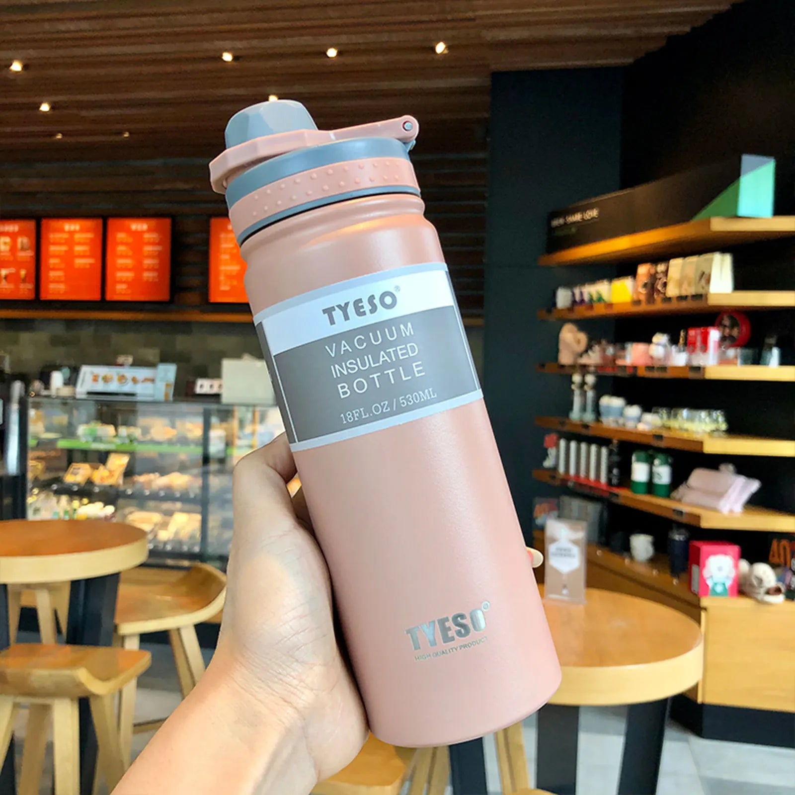 Tyeso 530/750ML Stainless Steel Thermos Bottle - Portable Outdoor Hot & Cold Cup
