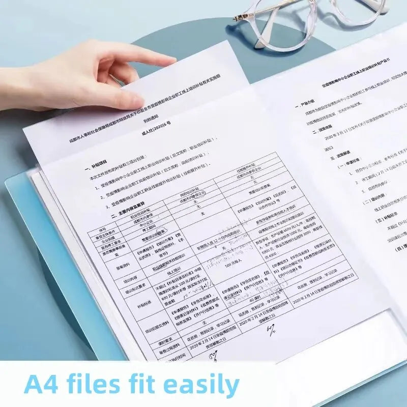A4 Large Capacity Transparent Folder – Multi-Layer Clear Book for File Storage